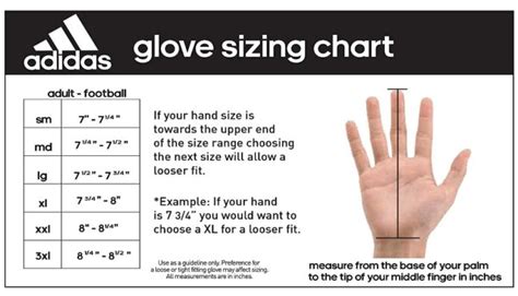 adidas goalkeeper gloves size chart.